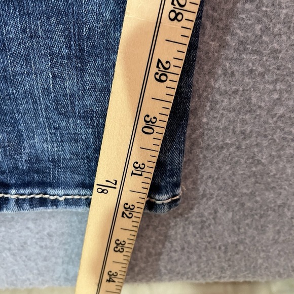 Silver Jeans Womens 30 Blue Girlfriend Skinny Super Stretch Ripped Denim - Picture 6 of 14